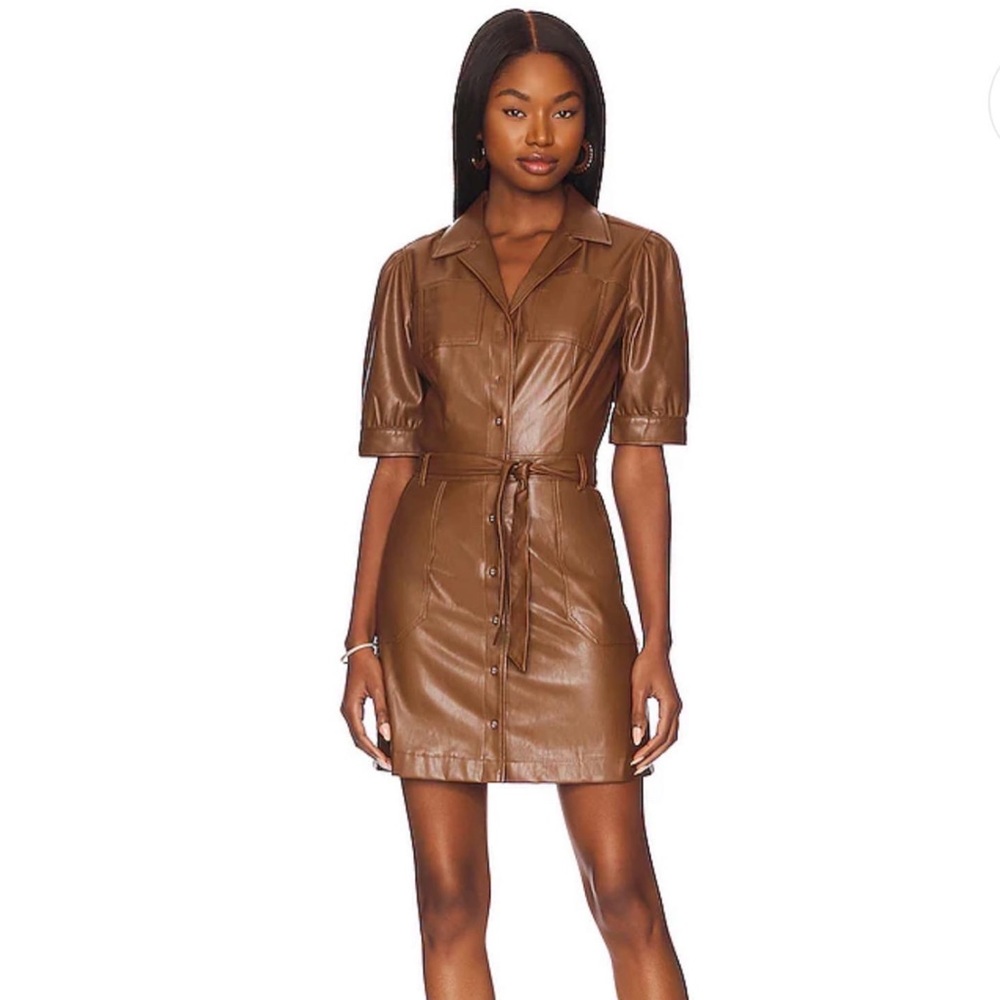Paige Mayslie Vegan Leather Dress
